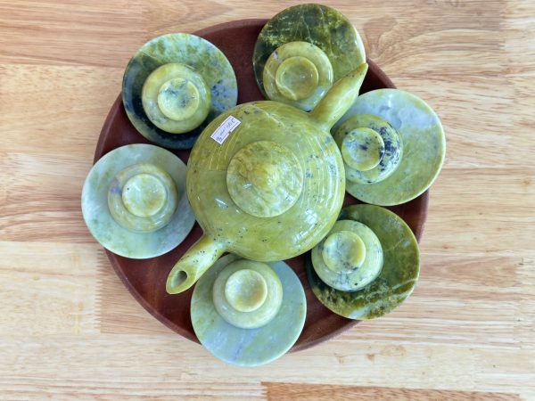 Ấm, Tách Trà Ngọc Onyx (trắng Xanh)